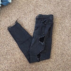 Women's Black Ripped Skinny Jeans